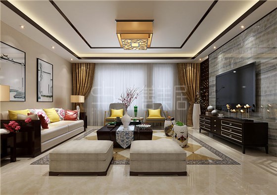 东胜紫御府168平新中式