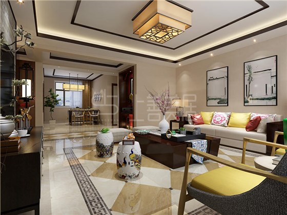 东胜紫御府168平新中式