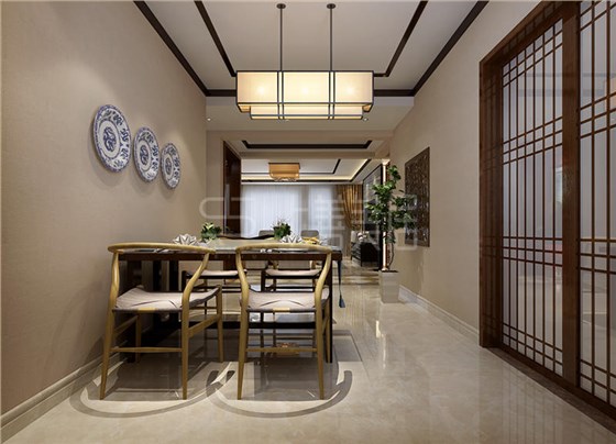 东胜紫御府168平新中式