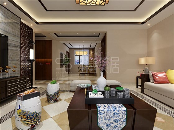 东胜紫御府168平新中式