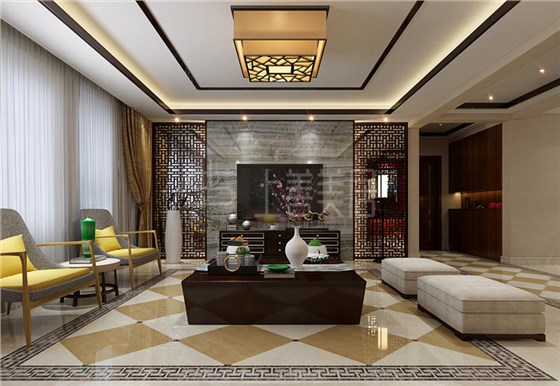 东胜紫御府168平新中式