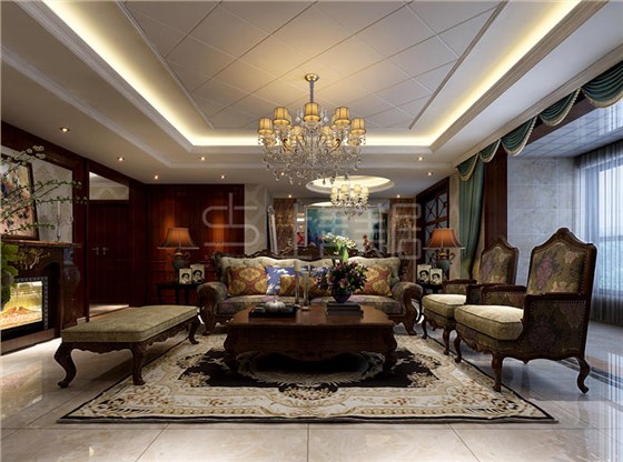 天山熙湖320平简欧风格