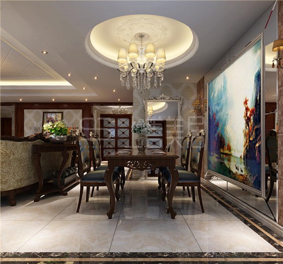 天山熙湖320平简欧风格