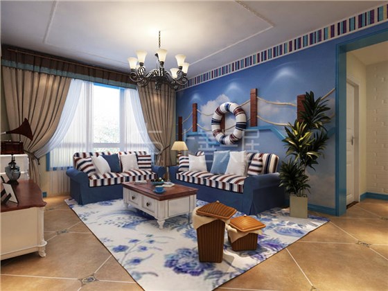 新源燕府110平地中海风格