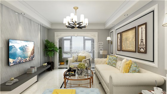 奥北公元135平简欧混搭