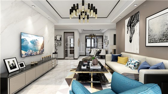 紫晶悦城132平后现代风格