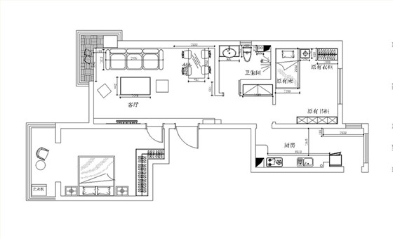 东岸名苑100平平面