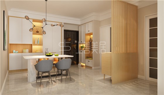 盛邦大都会80平简约原木风格