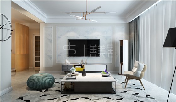 盛邦大都会80平简约原木风格