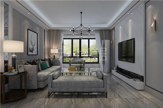 天河悦城138平现代风格