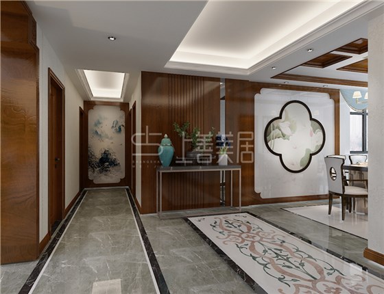 元氏水榭花都别墅200平新中式