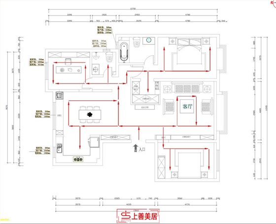鑫界王府行走动线图