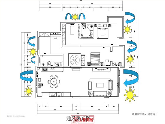 安平汉王府采光通风图