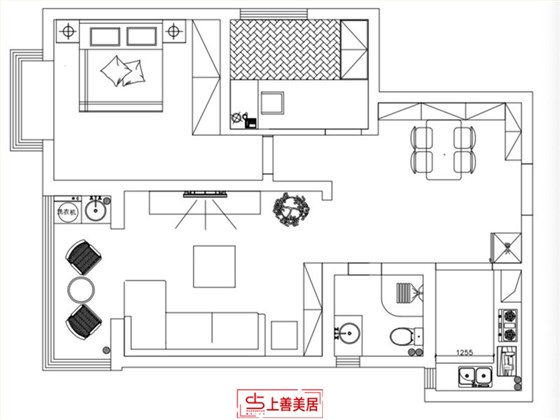 水榭花都83平平面图