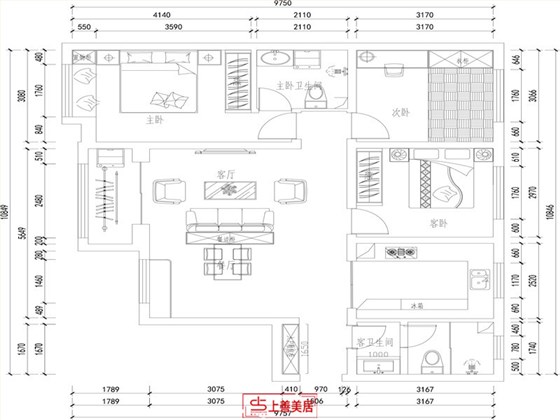 国宾壹号120平现代户型图
