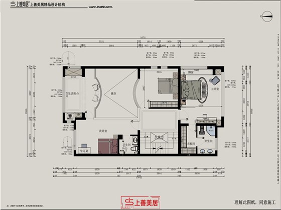 龙溪城400平中式风格户型图