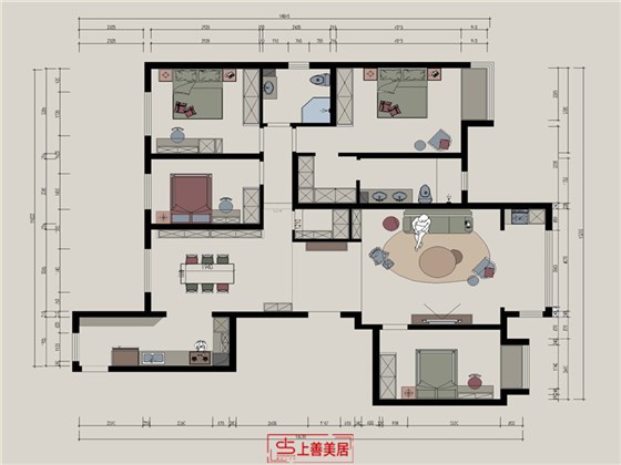 东南智汇城190平现代风格户型图
