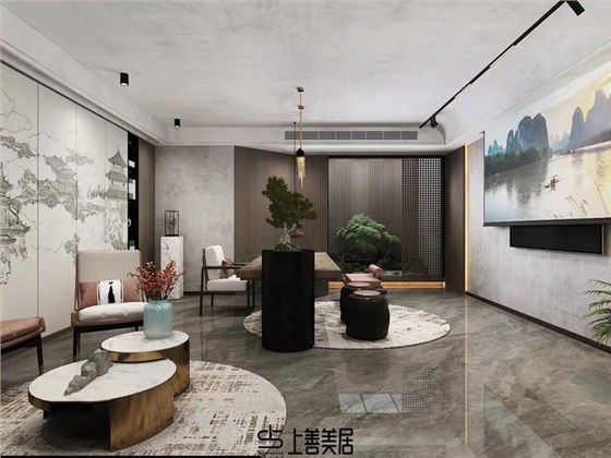 江水西岸500平联排别墅装修效果图4