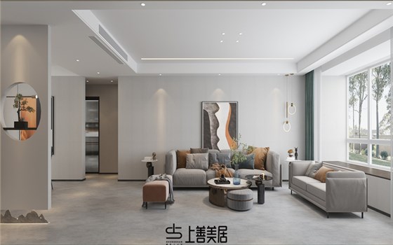 国瑞城140平现代简约装修设计05