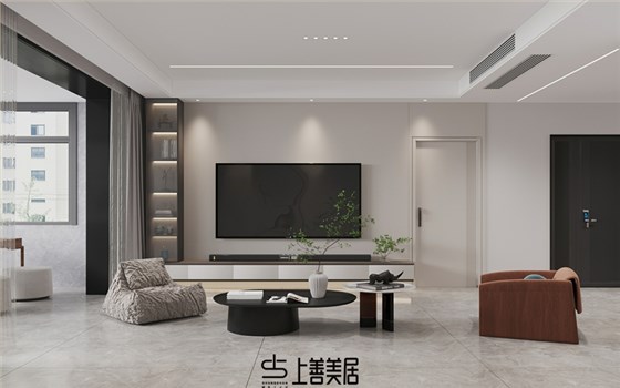 格林公馆140平现代简约风格效果图02
