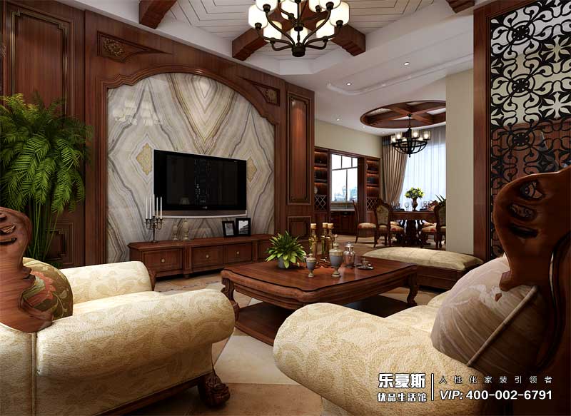 碧桂园别墅245平米美式风格装修效果图