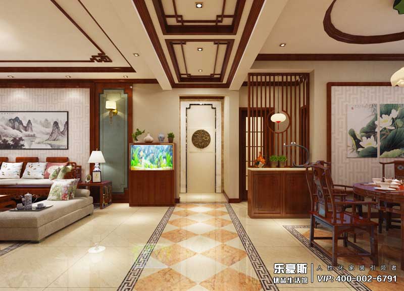 滨河华府139平米简中风格装修效果图