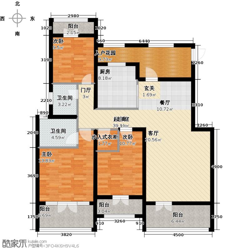 天下锦程3室3厅2卫1厨132㎡户型图