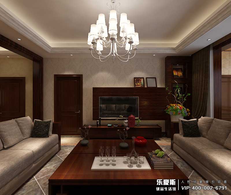 天下锦城200平米新中式装修效果图