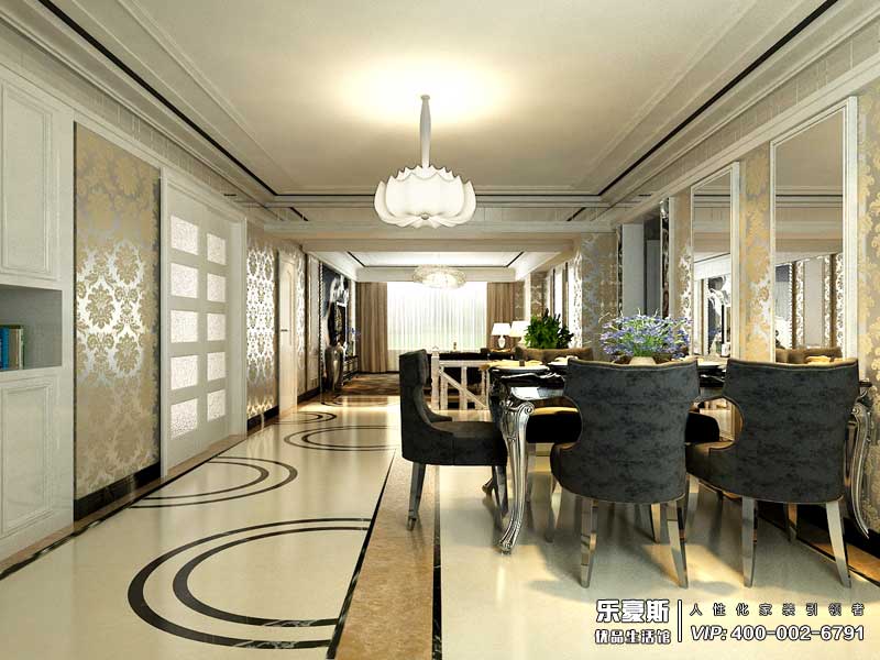 天下锦城300平米简欧风格装修效果图