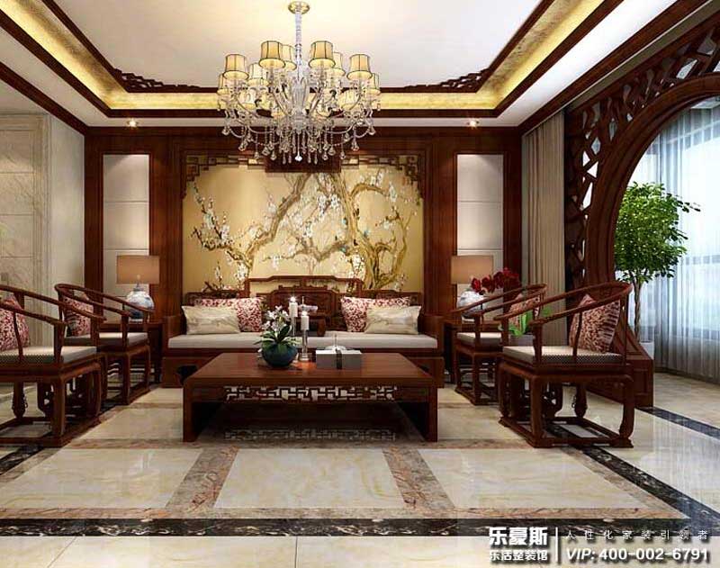 正定墅洋居礼360平米中式风格装修效果图
