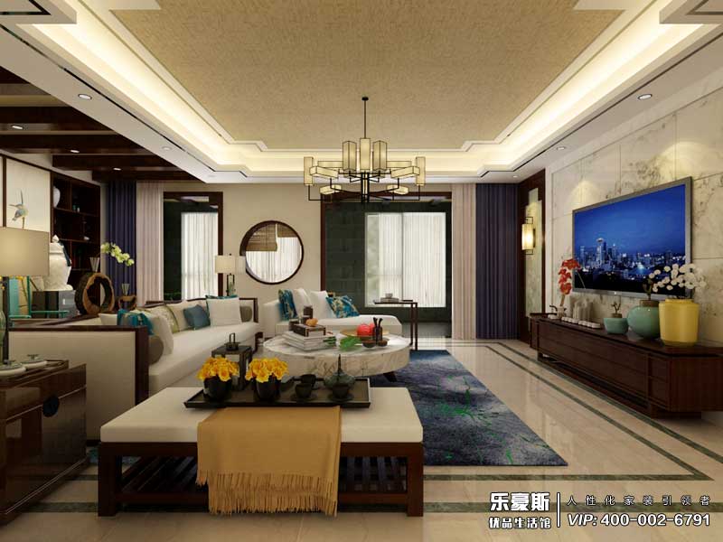 学府名城新中式风格装修效果图