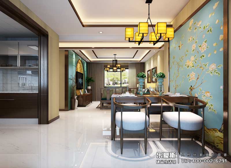 雍雅锦江花苑新中式风格装修效果图