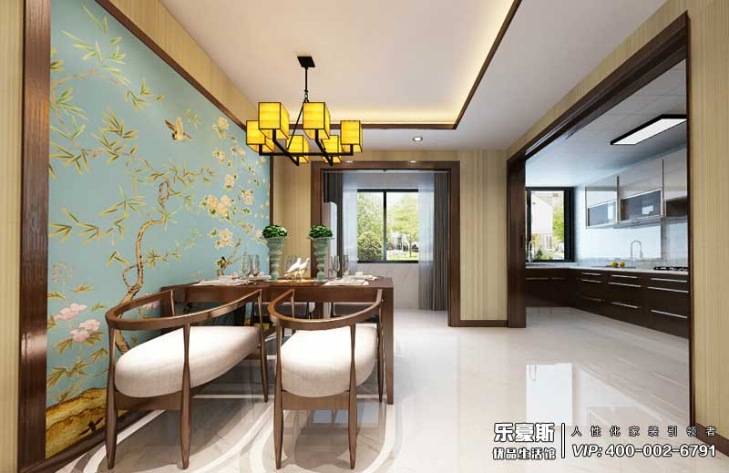 雍雅锦江花苑新中式风格装修效果图
