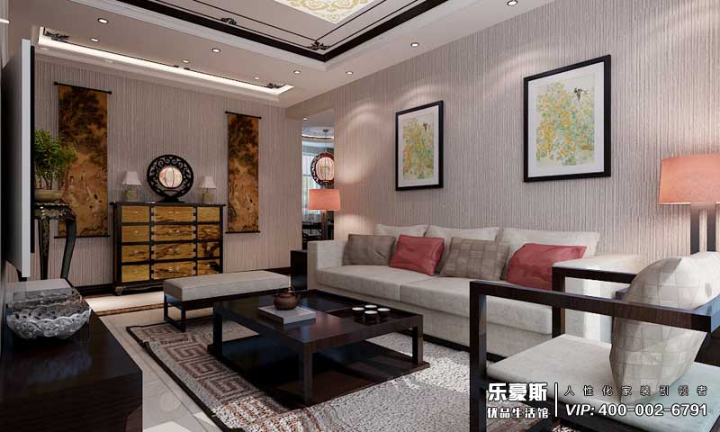 学府名城新中式风格装修效果图
