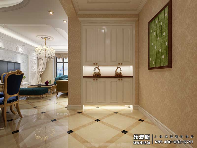东胜紫御公园广场法式风格装修效果图