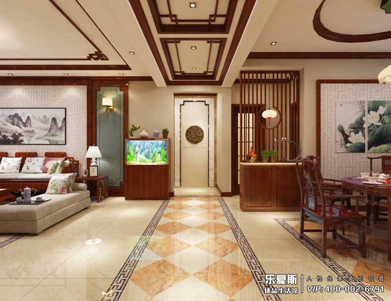 阿尔卡地亚荣盛城简中风格装修效果图
