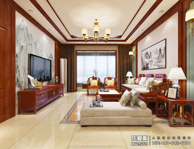 阿尔卡地亚荣盛城简中风格装修效果图