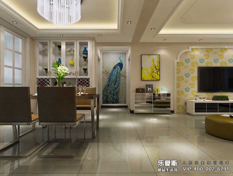 星湖国际花园简欧风格装修效果图