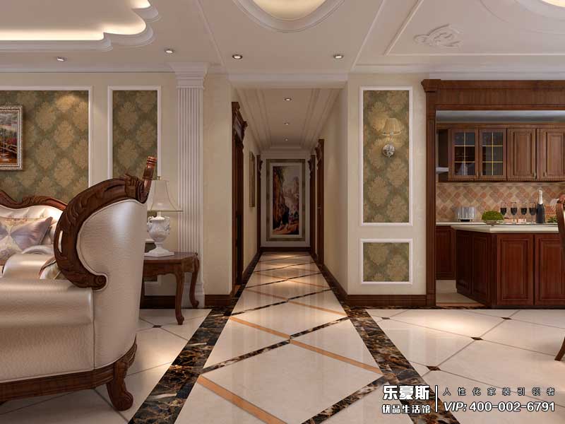 盛邦218平米美式风格别墅装修效果图