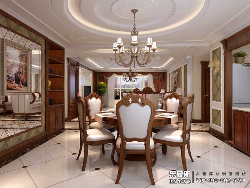 盛邦218平米美式风格别墅装修效果图