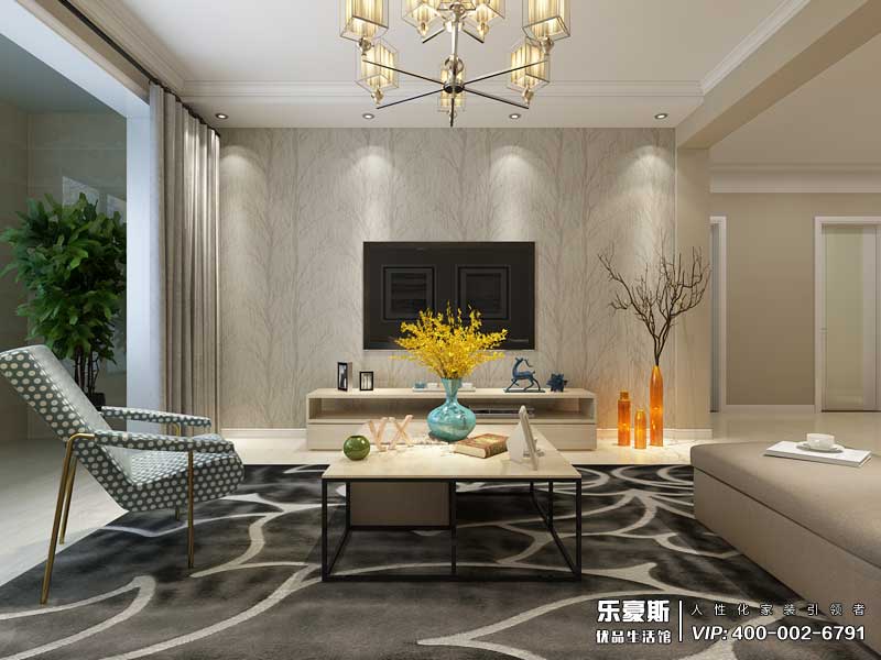 天洲视界城现代简约风格装修效果图