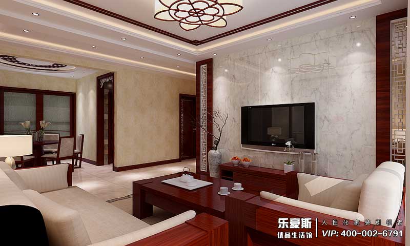 铂宫时代中式风格装修效果图