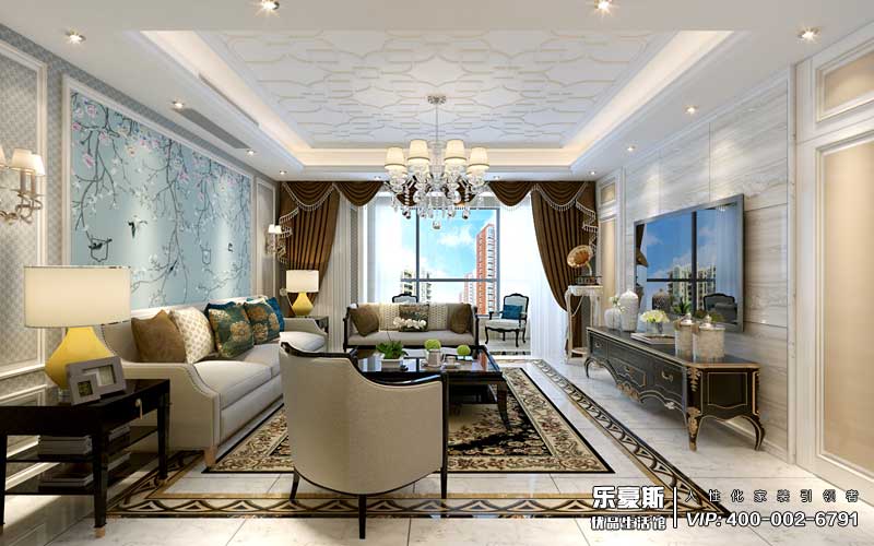 保利拉菲公馆朗菲园后奢风格装修效果图