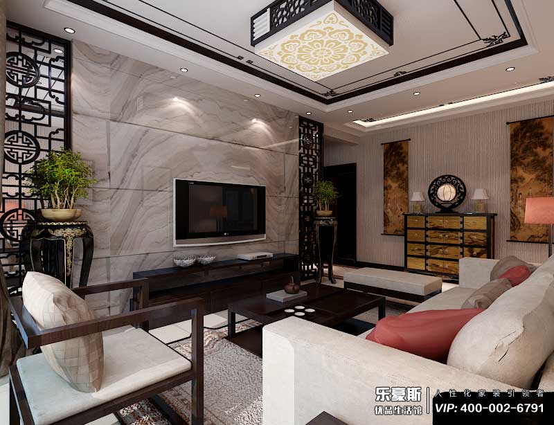 阿尔卡地亚荣盛城现代中式风格装修效果图