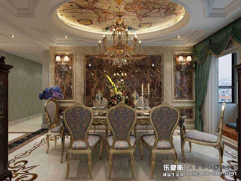 帝华水岸180平米欧式新古典风格装修效果图