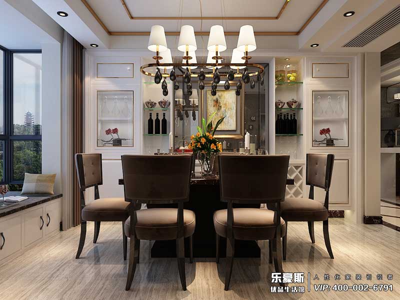 天洲视界城180平米后奢风格装修效果图
