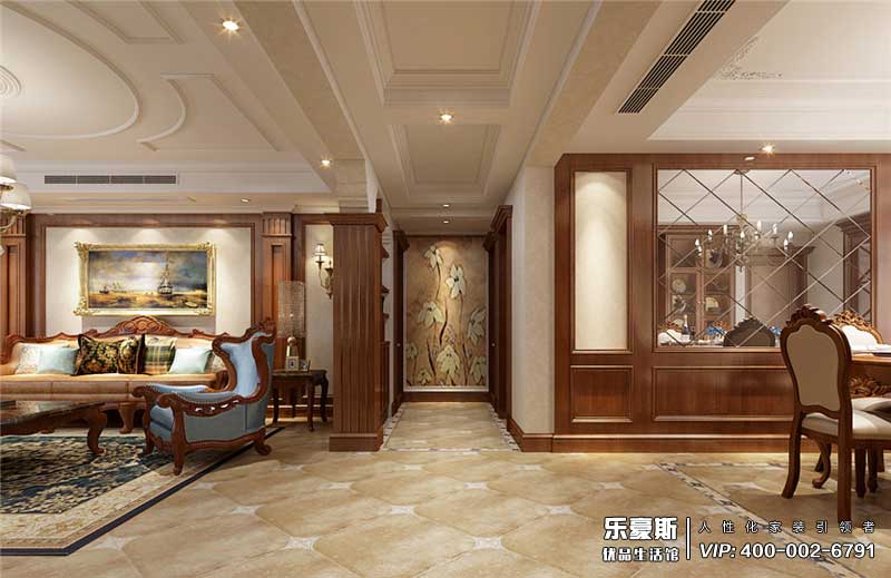 新合作城市广场美式风格装修设计效果图