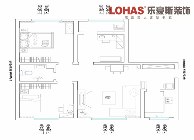 东风小区三室两厅装修效果图