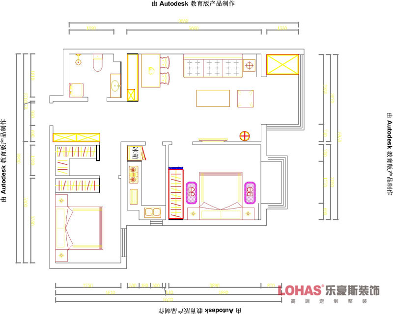 盛世长安88平简欧风格