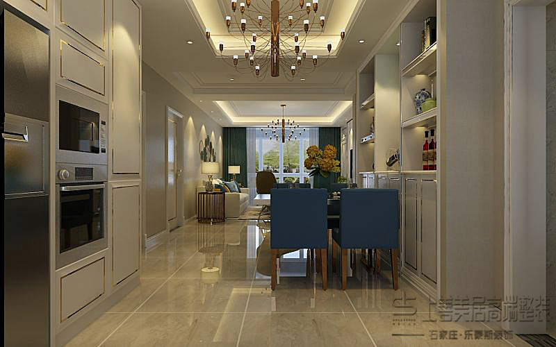 鹿锦苑140平三室两厅一厨两卫现代风格装修效果图
